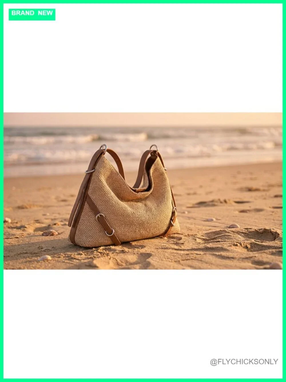 Woven Hobo Bag Summer Straw-Like Shoulder Bag Crossbody Purse Beach Tote